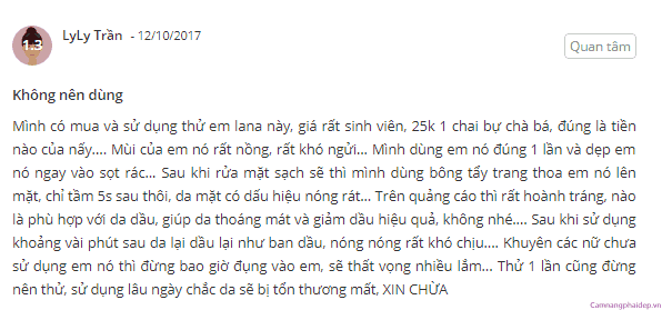Nước hoa hồng Lana có tốt không?