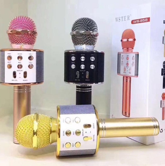 Micro Hát Karaoke Bluetooth 3in1 Kèm Loa WS-858