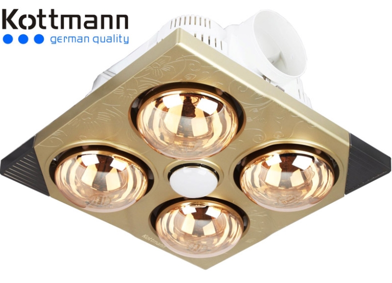 Đèn sưởi nhà tắm 4 bóng Kottmann âm trần