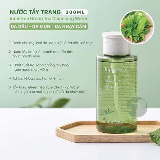 Nước tẩy trang trà xanh Innisfree green tea cleansing water - Cẩm Nang Phái  Đẹp